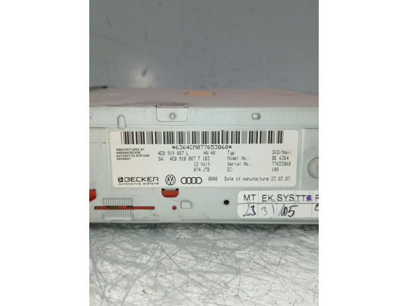 Recambio de sistema navegacion gps para audi a6 allroad c6 (4fh) 2.7 tdi quattro referencia OEM IAM 4E0919887L 77653060 