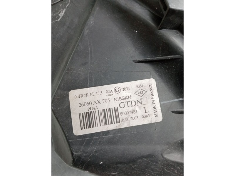 Recambio de faro izquierdo para nissan micra iii (k12) 1.5 dci referencia OEM IAM 26060AX705 89007481 