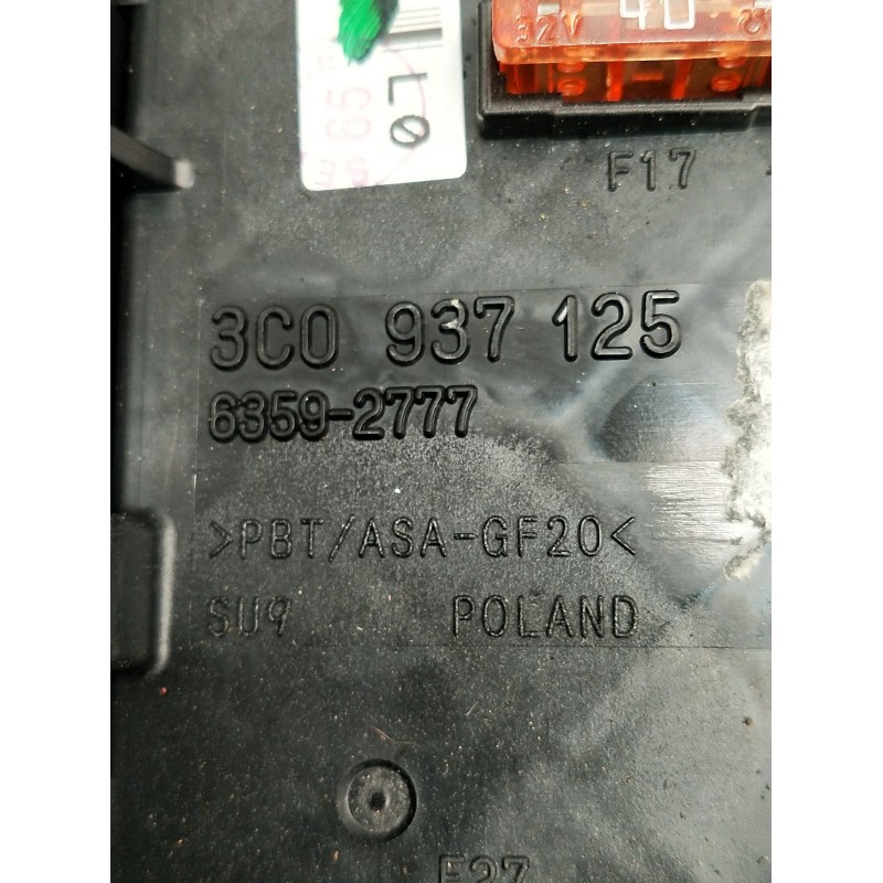 Recambio de caja reles / fusibles para volkswagen passat b6 (3c2) 2.0 tdi 16v referencia OEM IAM 3C0937125 63592777 