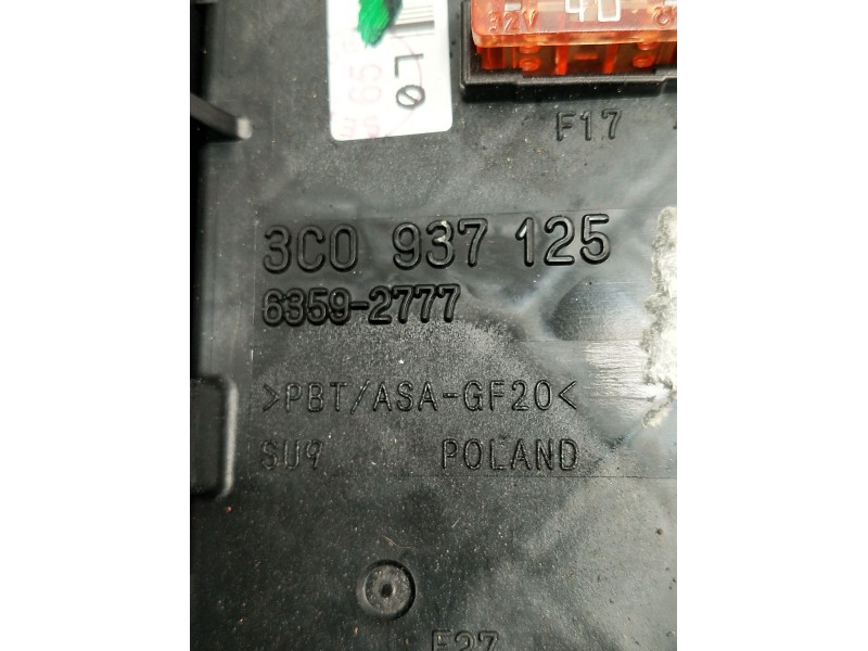 Recambio de caja reles / fusibles para volkswagen passat b6 (3c2) 2.0 tdi 16v referencia OEM IAM 3C0937125 63592777 