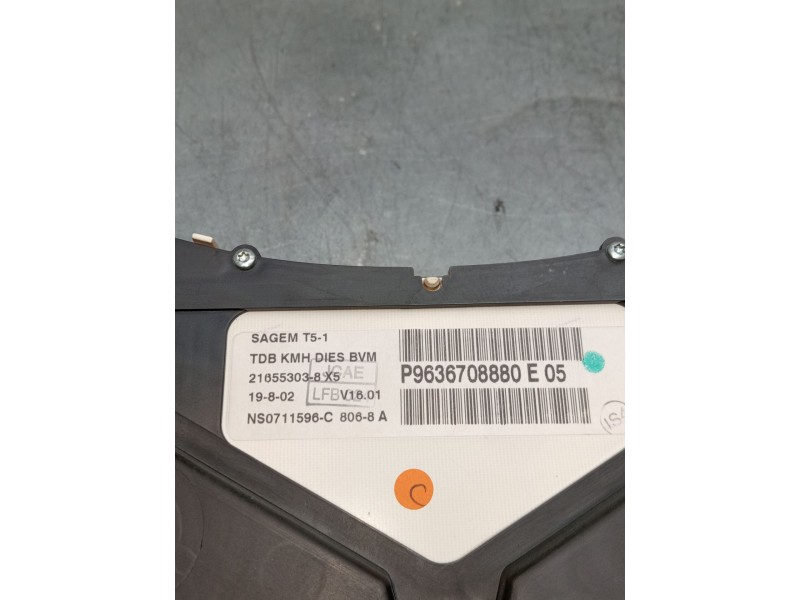Recambio de cuadro instrumentos para peugeot 307 (3a/c) 2.0 hdi 110 referencia OEM IAM P9636708880 216553030 