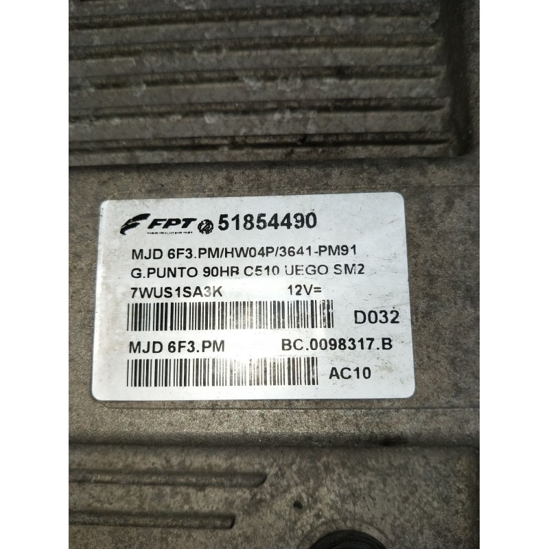 Recambio de centralita motor uce para fiat punto evo (199_) 1.3 d multijet (199axd1b, 199axd1a, 199bxd1b, 199bxd1a,... referenci