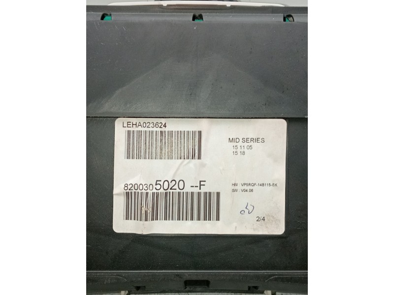 Recambio de cuadro instrumentos para renault clio iii (br0/1, cr0/1) 1.5 dci (br0h, cr0h, cr1s, br1s) referencia OEM IAM 8200305