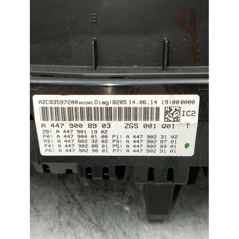 Recambio de cuadro instrumentos para mercedes-benz clase v (w447) v 200 cdi / d (447.811, 447.813, 447.815) referencia OEM IAM A