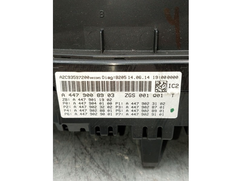 Recambio de cuadro instrumentos para mercedes-benz clase v (w447) v 200 cdi / d (447.811, 447.813, 447.815) referencia OEM IAM A