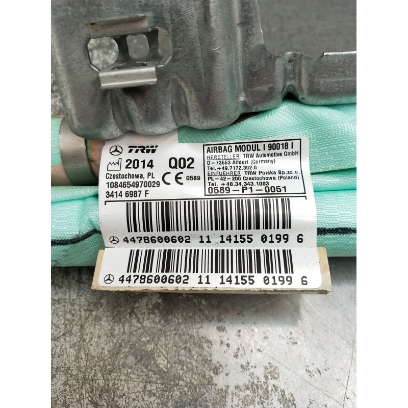 Recambio de airbag cortina delantero izquierdo para mercedes-benz clase v (w447) v 200 cdi / d (447.811, 447.813, 447.815) refer