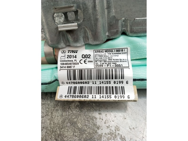 Recambio de airbag cortina delantero izquierdo para mercedes-benz clase v (w447) v 200 cdi / d (447.811, 447.813, 447.815) refer