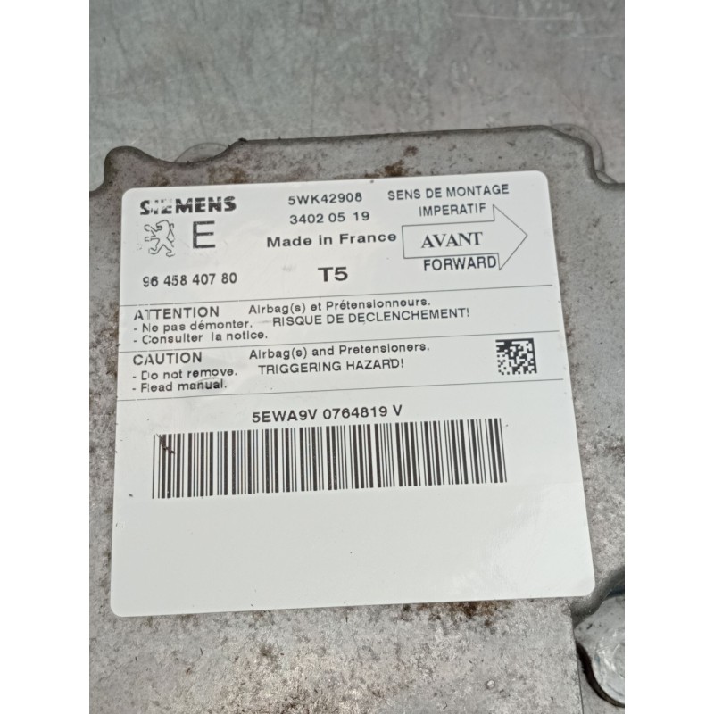 Recambio de centralita airbag para peugeot 307 (3a/c) 2.0 hdi 110 referencia OEM IAM 9645840780 5WK42908 34020519