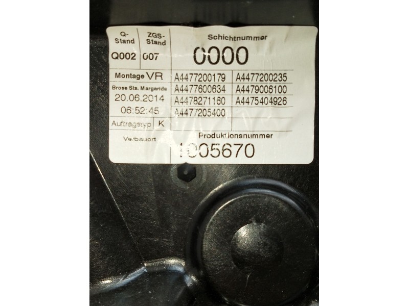 Recambio de elevalunas delantero derecho para mercedes-benz clase v (w447) v 200 cdi / d (447.811, 447.813, 447.815) referencia 