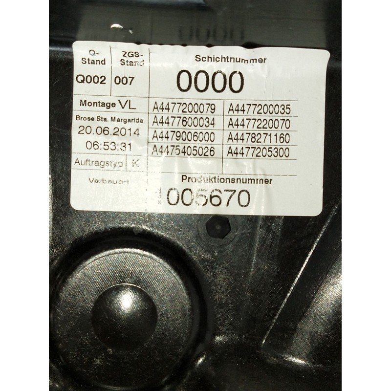 Recambio de elevalunas delantero izquierdo para mercedes-benz clase v (w447) v 200 cdi / d (447.811, 447.813, 447.815) referenci