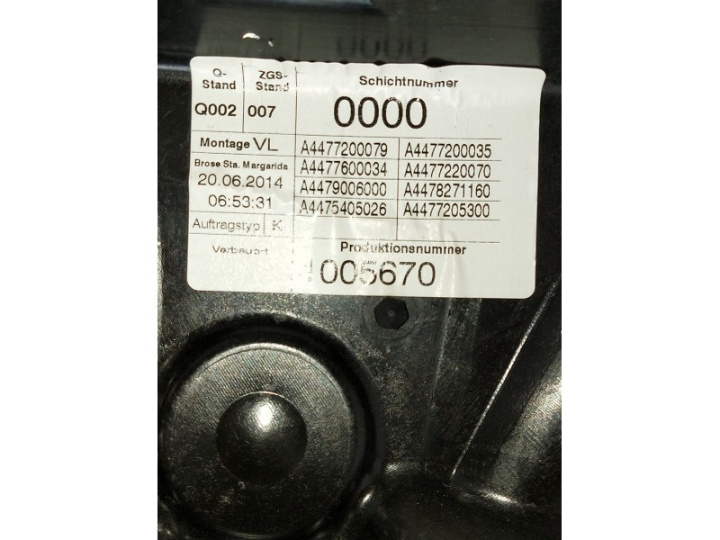 Recambio de elevalunas delantero izquierdo para mercedes-benz clase v (w447) v 200 cdi / d (447.811, 447.813, 447.815) referenci