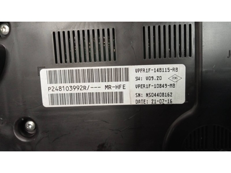 Recambio de cuadro instrumentos para renault kadjar experience referencia OEM IAM P248103992R 10849MB 