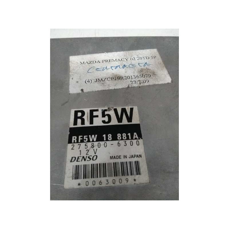 Recambio de centralita motor uce para mazda premacy (cp) 2.0 turbodiesel cat referencia OEM IAM RF5W18881A 2758006300 