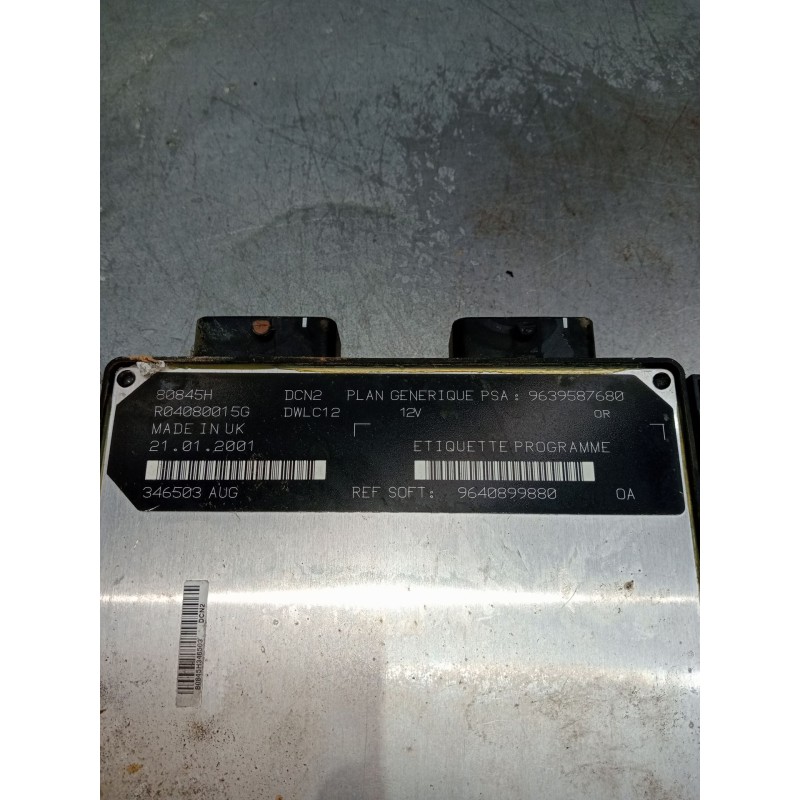 Recambio de centralita motor uce para peugeot 206 hatchback (2a/c) 1.9 d referencia OEM IAM 9640899880 9639587680 