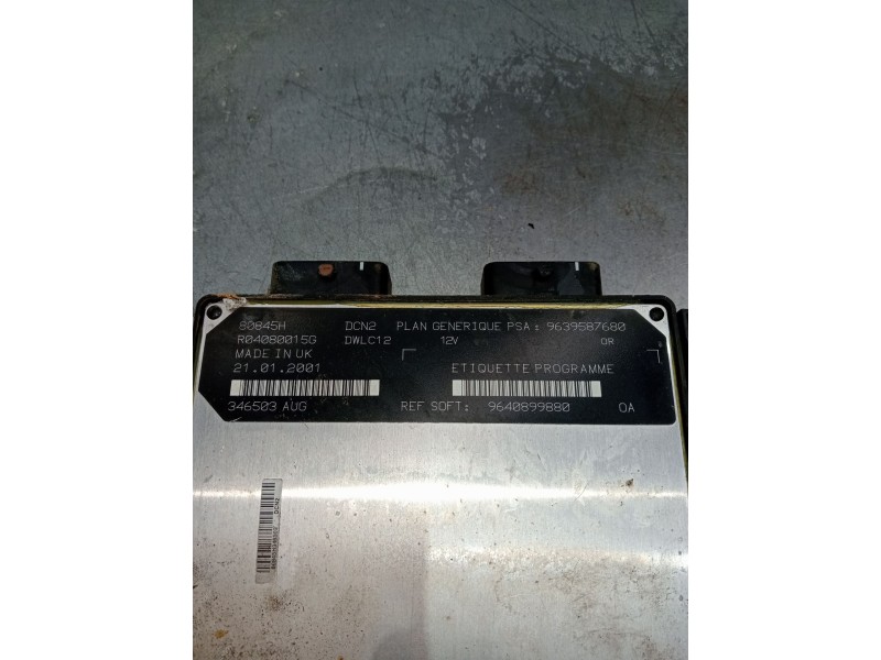 Recambio de centralita motor uce para peugeot 206 hatchback (2a/c) 1.9 d referencia OEM IAM 9640899880 9639587680 