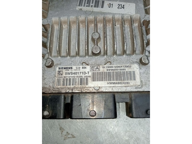 Recambio de centralita motor uce para peugeot 1007 (km_) 1.4 hdi referencia OEM IAM 5WS40171DT SW9659316880 HW9648624280