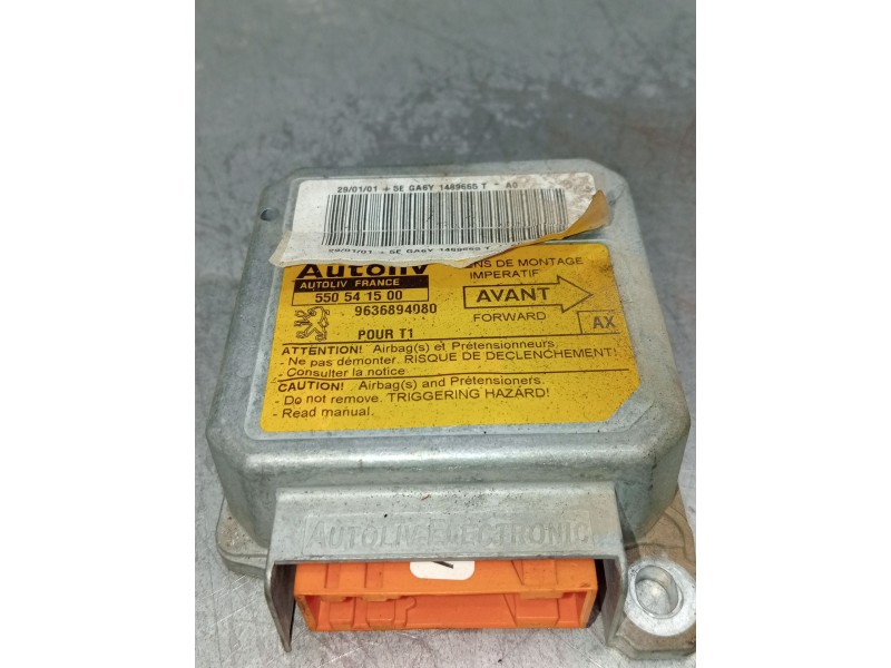 Recambio de centralita airbag para peugeot 206 hatchback (2a/c) 1.9 d referencia OEM IAM 9636894080 550541500 