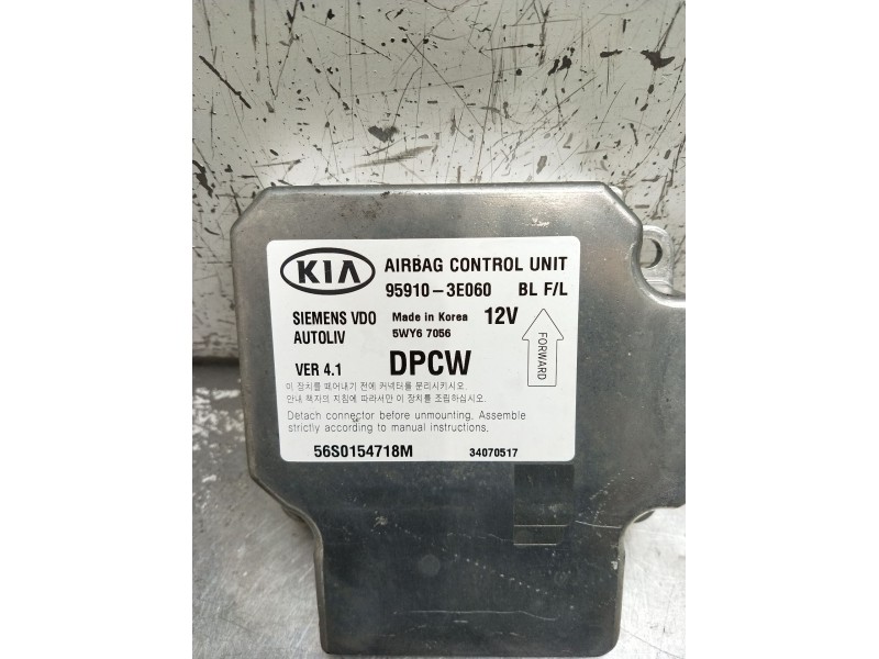 Recambio de centralita airbag para kia sorento i (jc) 2.5 crdi referencia OEM IAM 959103E060 5WY67056 34070517