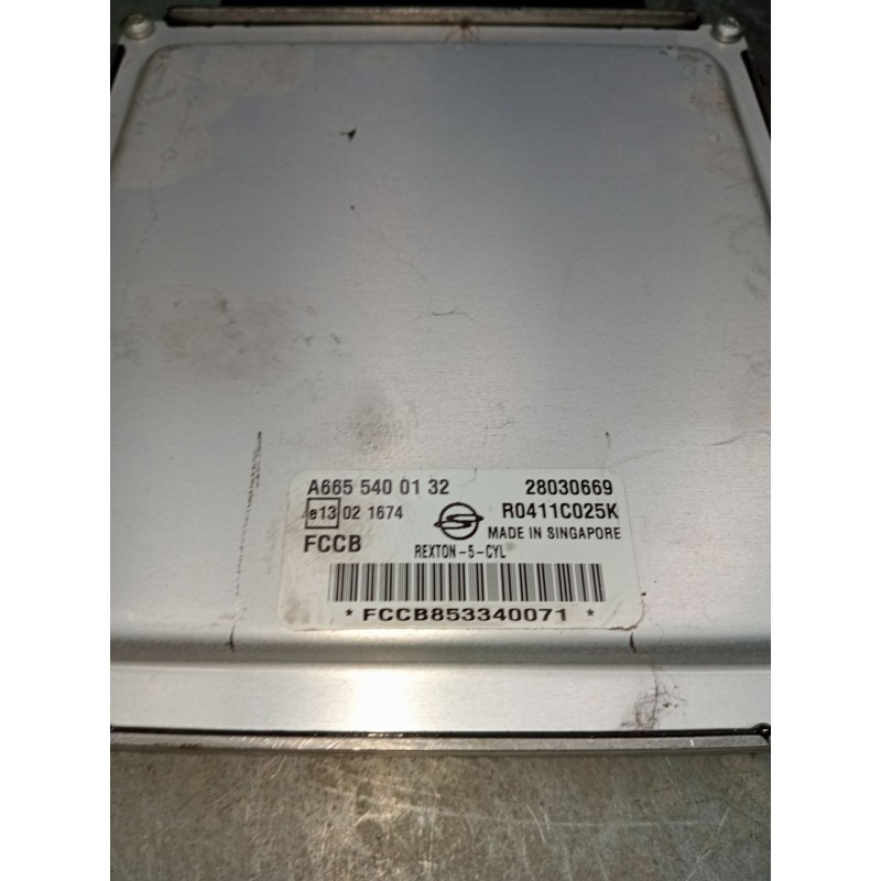 Recambio de centralita motor uce para ssangyong rexton / rexton ii (gab_) 2.7 xdi referencia OEM IAM A6655400132 R0411C025K 