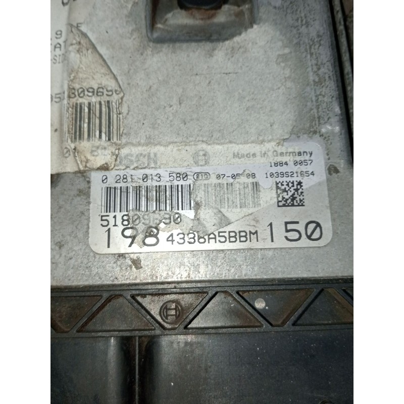 Recambio de centralita motor uce para fiat bravo ii (198_) 1.9 d multijet (198axc1b) referencia OEM IAM 0281013580 51809690 1984