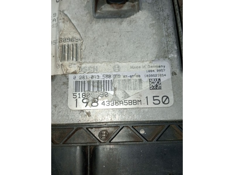 Recambio de centralita motor uce para fiat bravo ii (198_) 1.9 d multijet (198axc1b) referencia OEM IAM 0281013580 51809690 1984