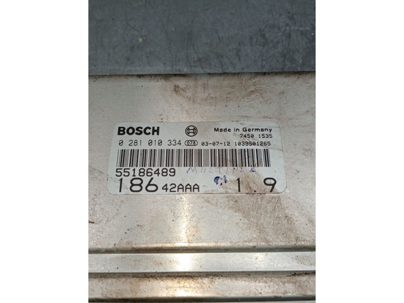 Recambio de centralita motor uce para fiat multipla (186_) 1.9 jtd 115 referencia OEM IAM 0281010334 18642AAA 55186489 1039S0126