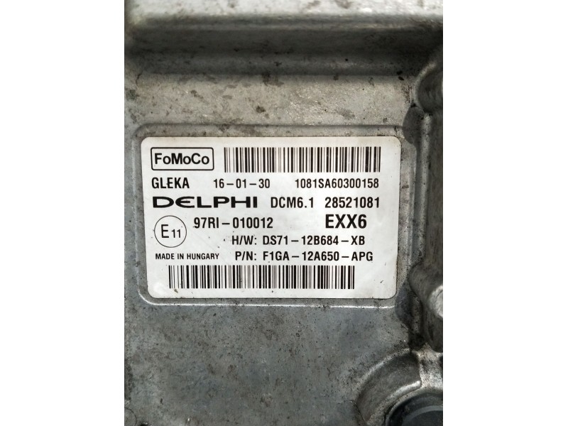 Recambio de centralita motor uce para ford s-max (cj, wa6) 2.0 tdci referencia OEM IAM F1GA12A650APG DA7112B684XB 28521081