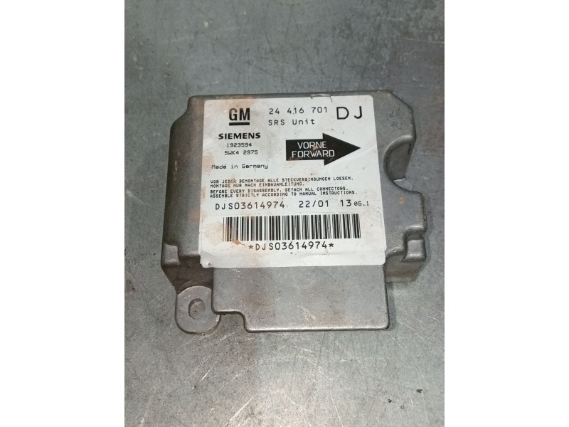 Recambio de kit airbag para opel vectra b (j96) 1.6 i 16v (f19) referencia OEM IAM 24416701 5WK42975 