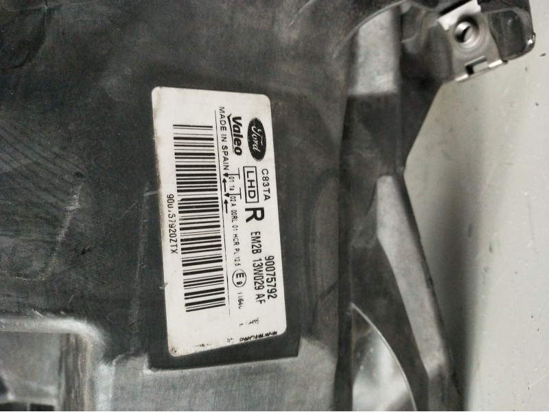 Recambio de faro derecho para ford s-max (cj, wa6) 2.0 tdci referencia OEM IAM EM2B13W029AF 90075792 900757920ZTX