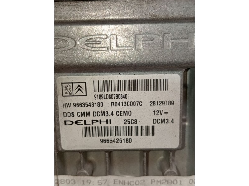 Recambio de centralita motor uce para peugeot 308 sw i (4e_, 4h_) 2.0 hdi referencia OEM IAM 9663548180 R0413C007C 