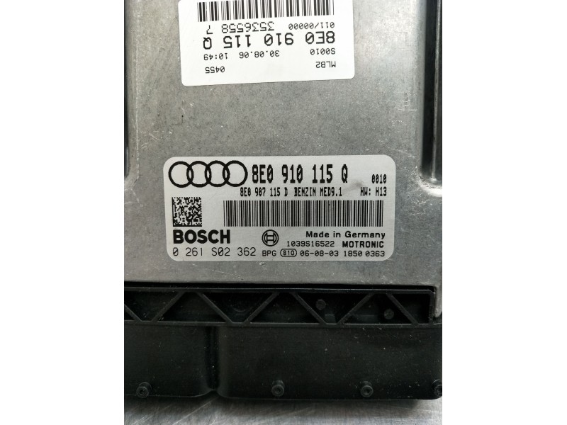 Recambio de centralita motor uce para audi a4 b7 (8ec) 2.0 tfsi referencia OEM IAM 8E0910115Q 0261S02362 8E0907115D