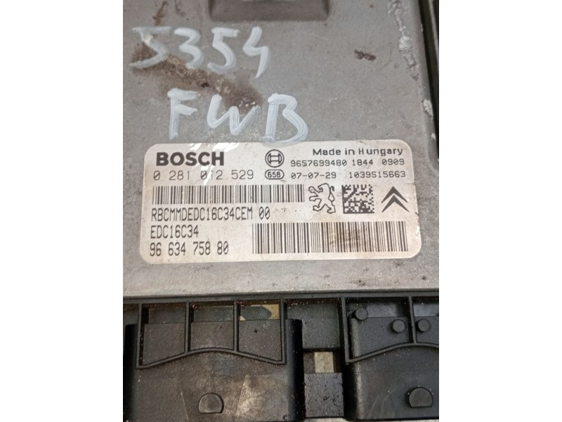Recambio de centralita motor uce para citroën c3 i (fc_, fn_) 1.4 hdi referencia OEM IAM 0281012529 9663475880 9657699480
