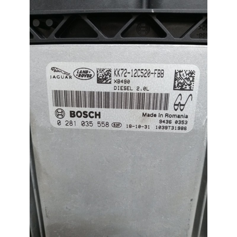 Recambio de centralita motor uce para jaguar e-pace (x540) 2.0 d180 awd referencia OEM IAM 0281035558 KK7212C520FBB 94360353