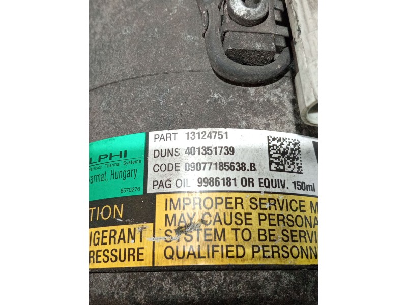 Recambio de compresor aire acondicionado para opel astra h gtc (a04) 1.7 cdti (l08) referencia OEM IAM 13124751  
