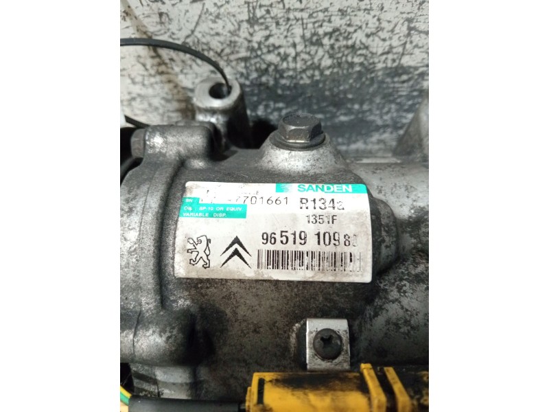 Recambio de compresor aire acondicionado para peugeot 207/207+ (wa_, wc_) 1.6 hdi referencia OEM IAM 9651910980  