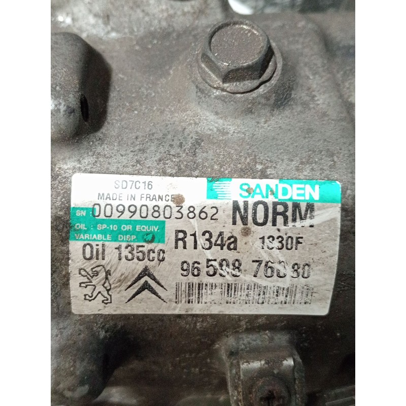 Recambio de compresor aire acondicionado para peugeot 308 sw i (4e_, 4h_) 2.0 hdi referencia OEM IAM 9659876080  