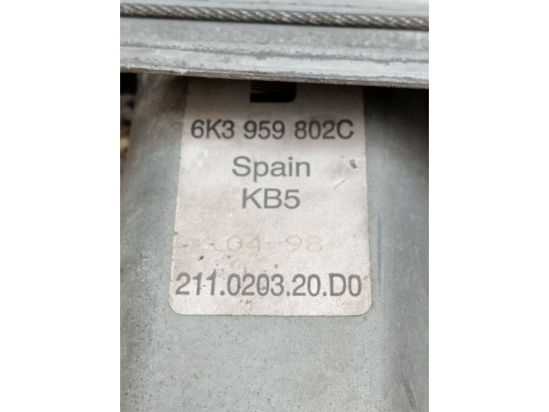 Recambio de elevalunas delantero derecho para seat ibiza ii (6k1) 1.9 tdi referencia OEM IAM 6K3959802C 3P 