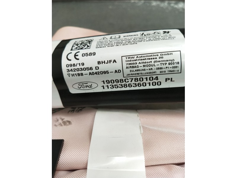 Recambio de airbag cortina delantero izquierdo para ford fiesta (ce1) cool&connect referencia OEM IAM H1BBA042D95AD 34203056D 19