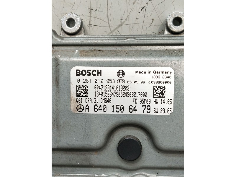 Recambio de centralita motor uce para mercedes-benz clase a (w169) a 180 cdi (169.007, 169.307) referencia OEM IAM 0281012953 A6