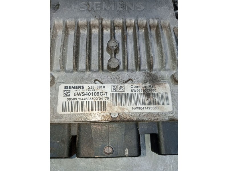 Recambio de centralita motor uce para citroën xsara (n1) 2.0 hdi 90 referencia OEM IAM 5WS40106GT SW9653647880 