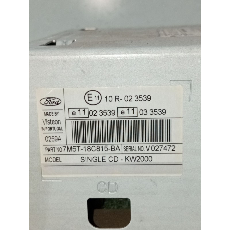 Recambio de sistema audio / radio cd para ford focus ii (da_, hcp, dp) 1.8 tdci referencia OEM IAM 7M5T18C815BA  