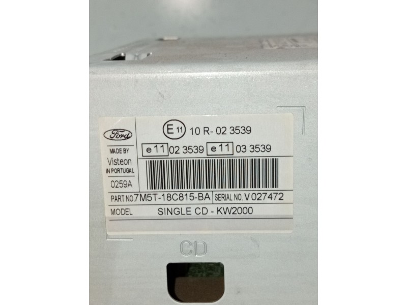 Recambio de sistema audio / radio cd para ford focus ii (da_, hcp, dp) 1.8 tdci referencia OEM IAM 7M5T18C815BA  