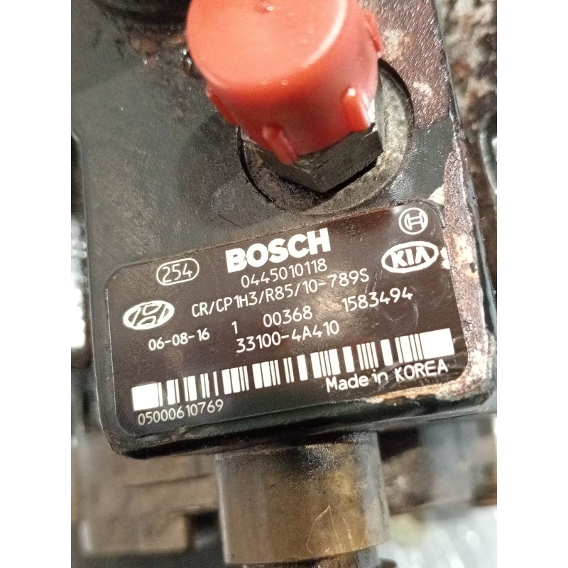 Recambio de bomba inyeccion para kia sorento i (jc) 2.5 crdi referencia OEM IAM 331004A410 0445010118 BOSCH