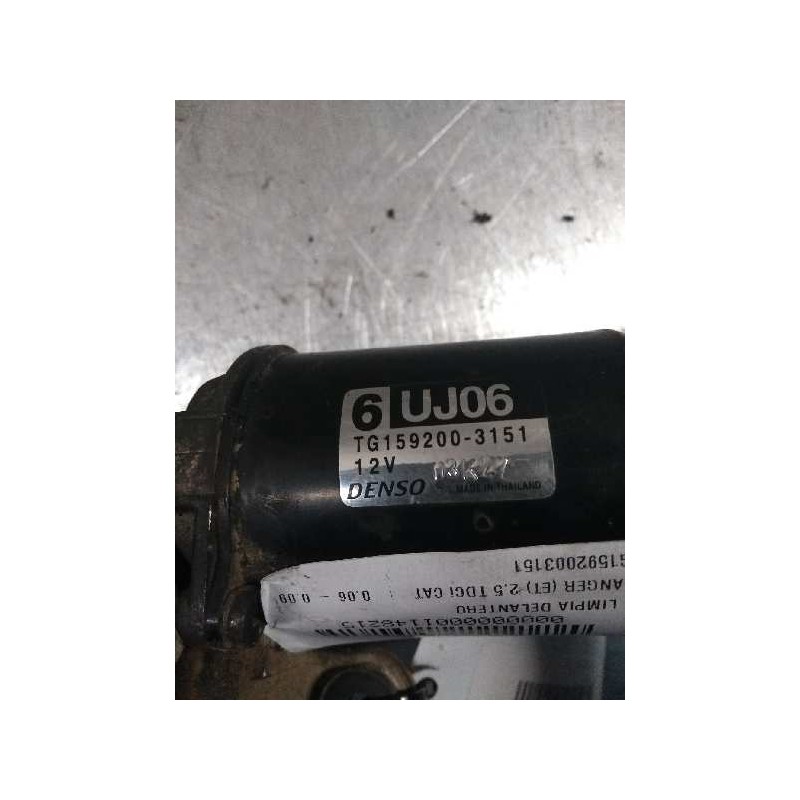 Recambio de motor limpia delantero para ford ranger (et) 2.5 tdci cat referencia OEM IAM TG1592003151 6UJ06 