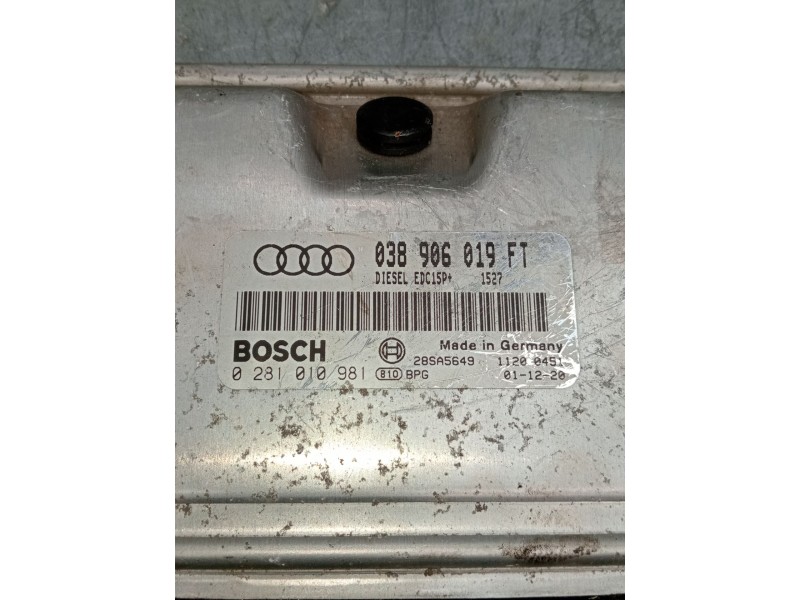 Recambio de centralita motor uce para audi a3 (8l1) 1.9 tdi referencia OEM IAM 0281010981 038906019FT 