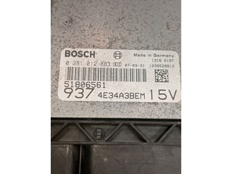 Recambio de centralita motor uce para alfa romeo gt (937_) 1.9 jtd (937cxn1b) referencia OEM IAM 0281012883 51806561 