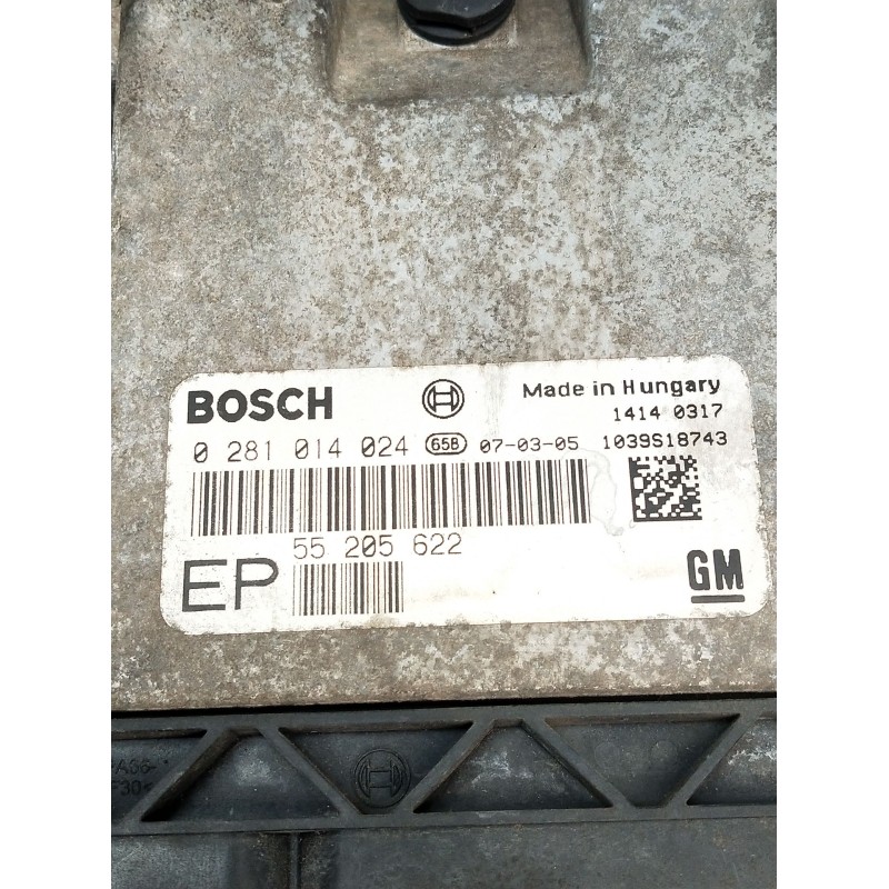 Recambio de centralita motor uce para opel zafira / zafira family b (a05) 1.9 cdti (m75) referencia OEM IAM 0281014024 55205622 