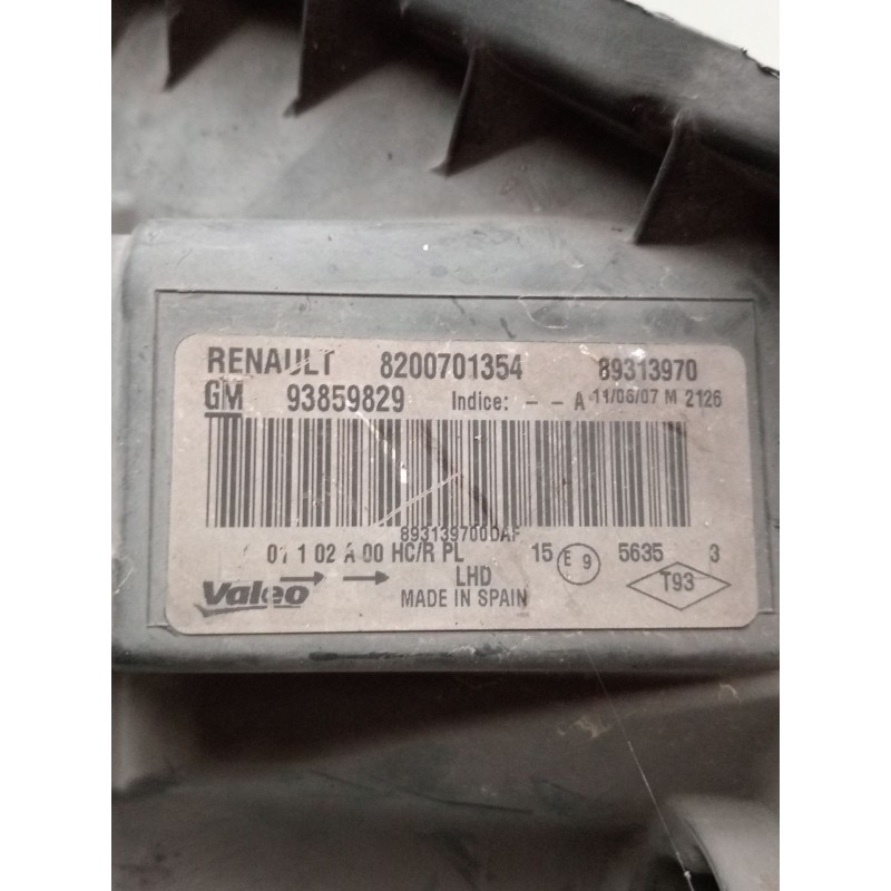 Recambio de faro izquierdo para nissan primastar furgoneta (x83) 2.0 dci 115 referencia OEM IAM 8200701354 93859829 89313970