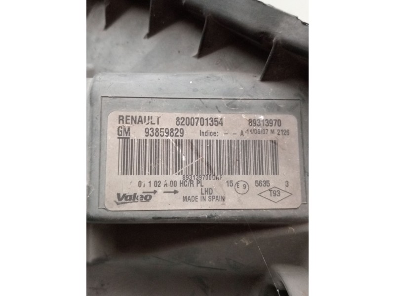 Recambio de faro izquierdo para nissan primastar furgoneta (x83) 2.0 dci 115 referencia OEM IAM 8200701354 93859829 89313970
