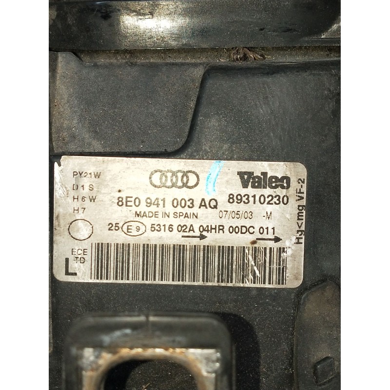 Recambio de faro izquierdo para audi a4 b6 avant (8e5) 2.5 tdi quattro referencia OEM IAM 8E0941003AQ 89310230 